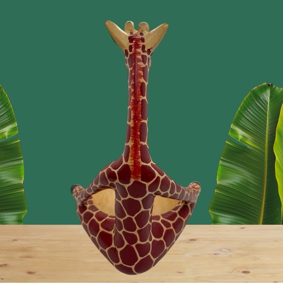 Painted Wood Giraffe Jewelry Ring Dish - Picture 4 of 8